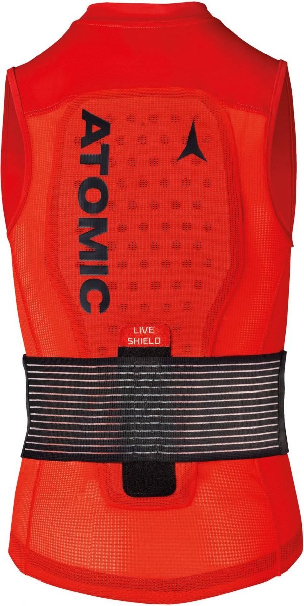 Atomic Live Shield Vest Jr Selkäsuojus Punainen