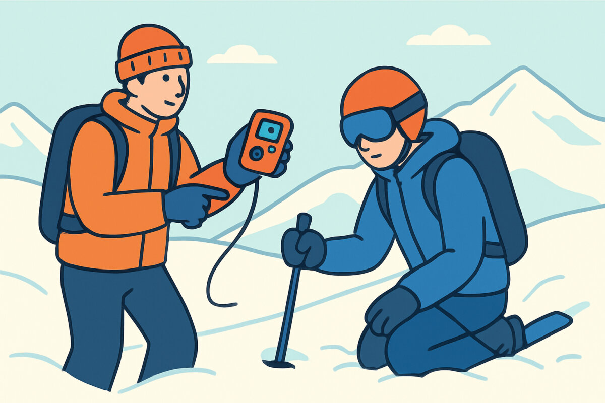 Avalanche transceiver – käyttö ja koulutus retkilaskijalle